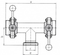 Клапан регулирующий трехходовой нержавеющий  1.430 (DN 32, AISI 316, резьба-резьба, с двумя затворами (180))