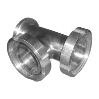 Тройник со штуцером исп. 3 нержавеющий 2.580 (DN 80, резьба-гайка-гайка, AISI 304)