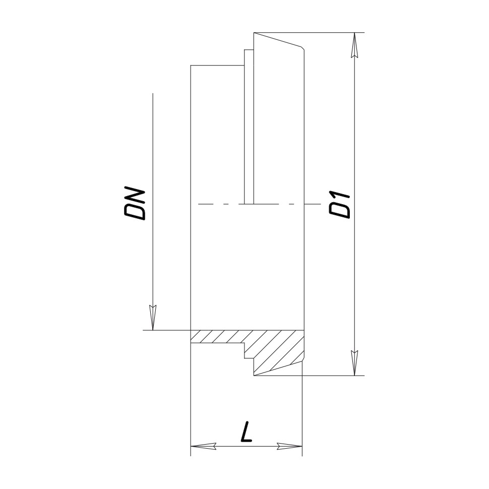 Штуцер конический нержавеющий 2.110 (DN 40, AISI 304)
