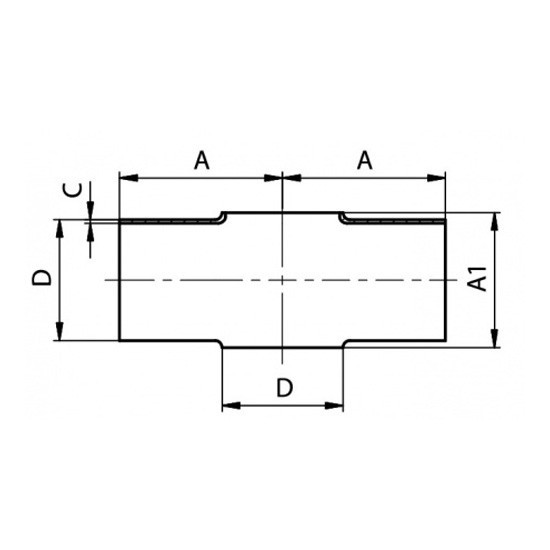 Крестовина короткая нержавеющая 2.910 (DN 32, AISI 304, матовая)