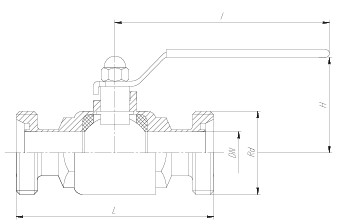 35x1.5 Кран шаровый нержавеющий DN 32 (арт. 1500, проходной, наружняя резьба (р-р), AISI 304)