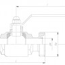 53x1.5 Кран шаровый нержавеющий DN 50 (арт. 1500, проходной, наружняя резьба (р-р), AISI 304)