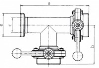 Клапан регулирующий трехходовой нержавеющий 1.440 (DN 50, AISI 304, с двумя затворами резьба–резьба левый)