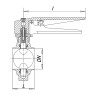 Затвор дисковый нержавеющий с многопозиционной ручкой 1.210 (DN 100, AISI 304, сварка-сварка)