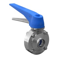 Затвор дисковый нержавеющий с многопозиционной ручкой 1.210 (DN 25, AISI 304, сварка-сварка)