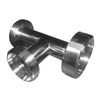 Тройник со штуцером исп. 1 нержавеющий 2.560 (DN 80, резьба-резьба-гайка, AISI 304)