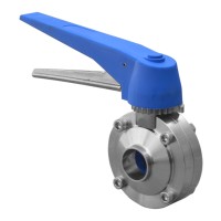 Затвор дисковый нержавеющий с многопозиционной ручкой 1.210 (DN 25, AISI 316, сварка-сварка)