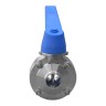 Затвор дисковый нержавеющий с многопозиционной ручкой 1.210 (DN 25, AISI 316, сварка-сварка)