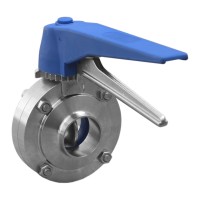 Затвор дисковый нержавеющий с многопозиционной ручкой 1.210 (DN 32, AISI 304, сварка-сварка)