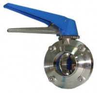 Затвор дисковый нержавеющий с многопозиционной ручкой 1.210 (DN 50, AISI 304, сварка-сварка)
