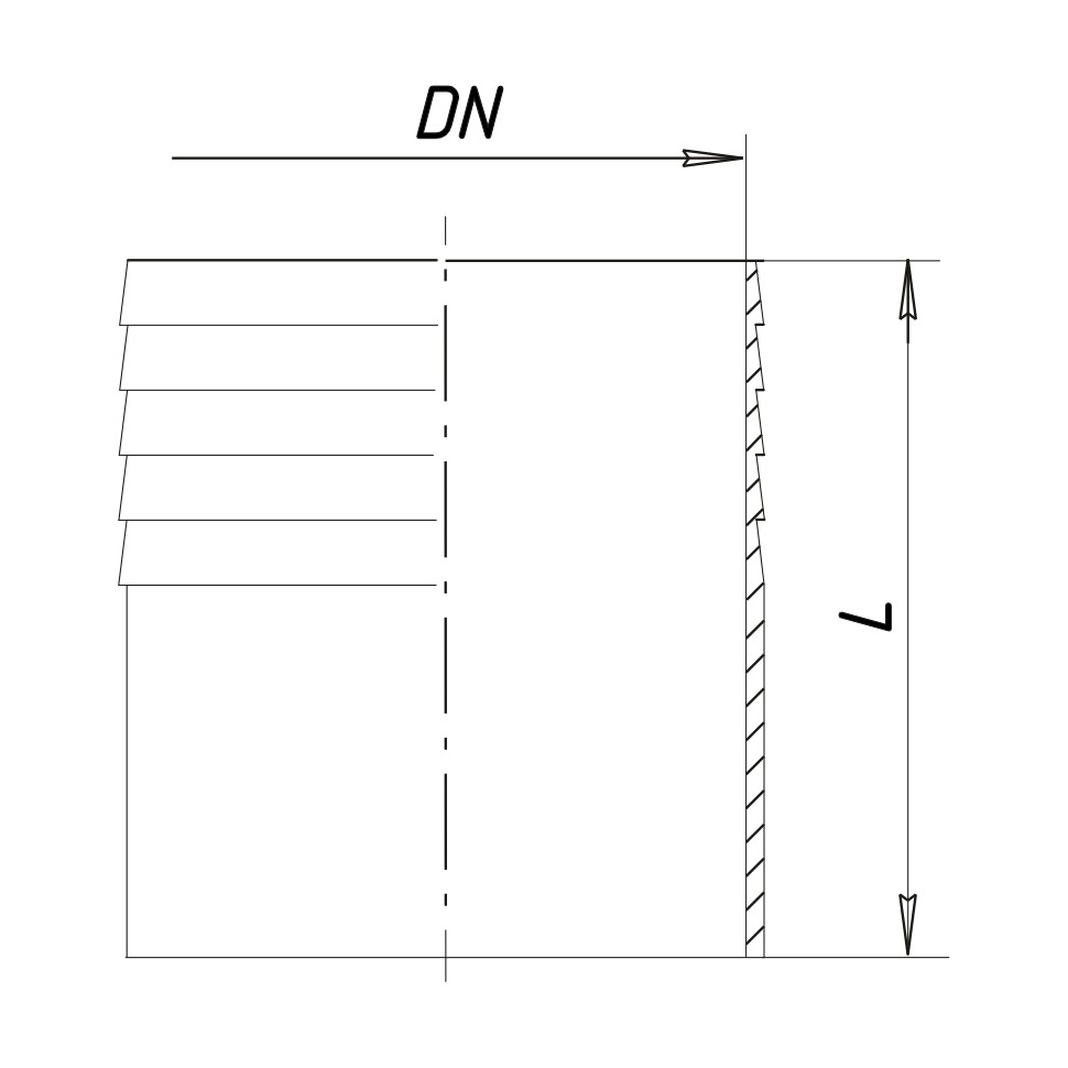 Ниппель шланговый нержавеющий 3.200 ( DN 40, AISI 304)