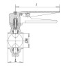 Затвор дисковый нержавеющий с многопозиционной ручкой 1.210 (DN 50, AISI 316, сварка-сварка)