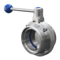 Затвор дисковый нержавеющий 1.130 (DN 80, AISI 304, резьба-резьба)