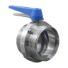 Затвор дисковый нержавеющий с многопозиционной ручкой 1.230 (DN 100, AISI 304, резьба-резьба)
