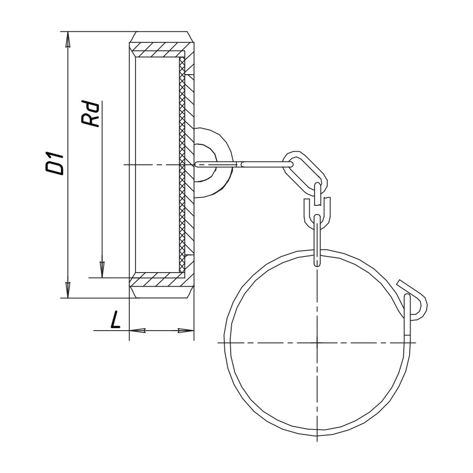 Гайка заглушка нержавеющая 2.220 (DN 40, AISI 304)