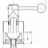 Затвор дисковый нержавеющий 4303 (DN 65 клапан бабочка, AISI 316, резьба-резьба)