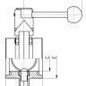 Затвор дисковый нержавеющий 1.130 (DN 100, AISI 316, резьба-резьба)