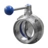 Затвор дисковый нержавеющий 1.130 (DN 100, AISI 316, резьба-резьба)