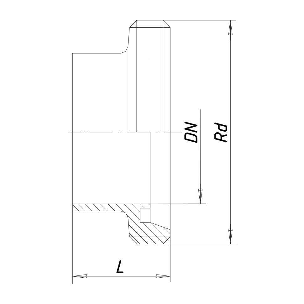Штуцер резьбовой нержавеющий 2.120 (DN 40, AISI 316)