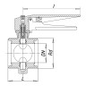 Затвор дисковый нержавеющий с многопозиционной ручкой 1.230 (DN 40, AISI 316, резьба-резьба)