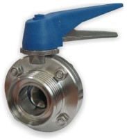 Затвор дисковый нержавеющий с многопозиционной ручкой 1.230 (DN 20, AISI 304, резьба-резьба)