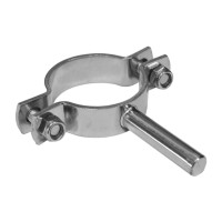 Крепление трубопровода нержавеющее 3.500 (Хомут плоский с держателем DN 65, AISI 304)