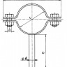 Хомут трубный нержавеющий с держателем 7022